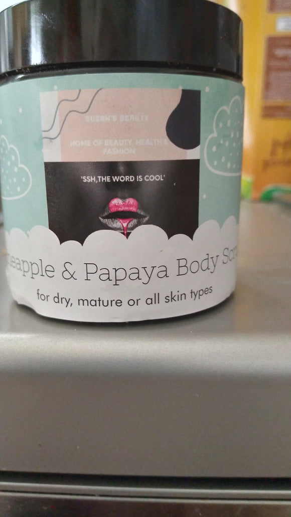 * NEW, Pineapple and Papaya Body Scrub Susan's Beauty