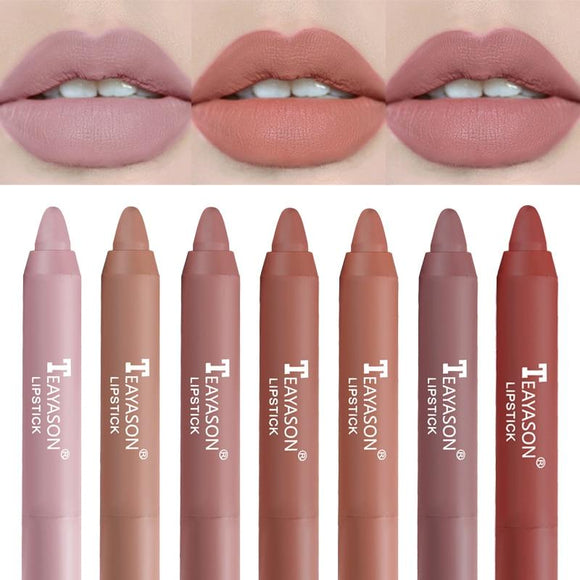12 Colors Velvet Matte Lipsticks Pencil Waterproof Long Lasting Lip Stick Non-Stick Cup Makeup Lip Tint Pen Oberlo