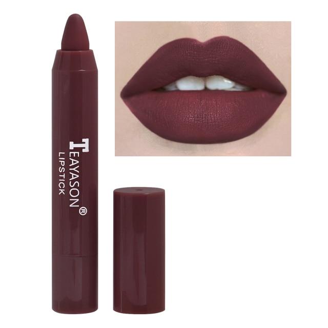 12 Colors Velvet Matte Lipsticks Pencil Waterproof Long Lasting Lip Stick Non-Stick Cup Makeup Lip Tint Pen Oberlo